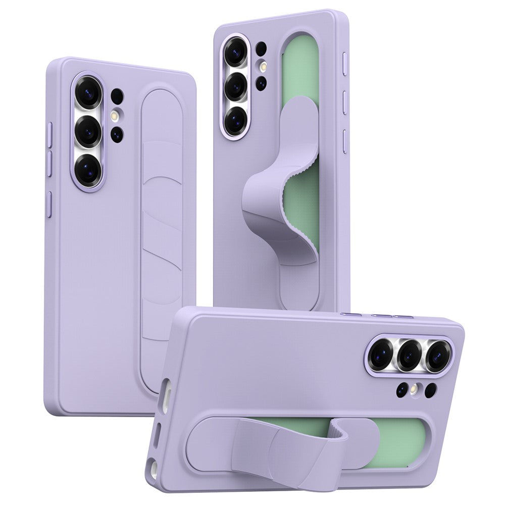 For Samsung Galaxy S23 Ultra Case Customizable Smart Key Control Wristband Kickstand PC + Silicone Phone Cover
