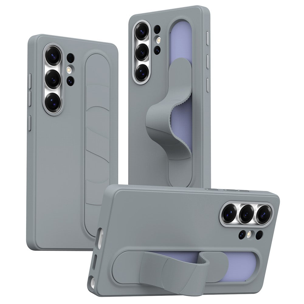 For Samsung Galaxy S23 Ultra Case Customizable Smart Key Control Wristband Kickstand PC + Silicone Phone Cover