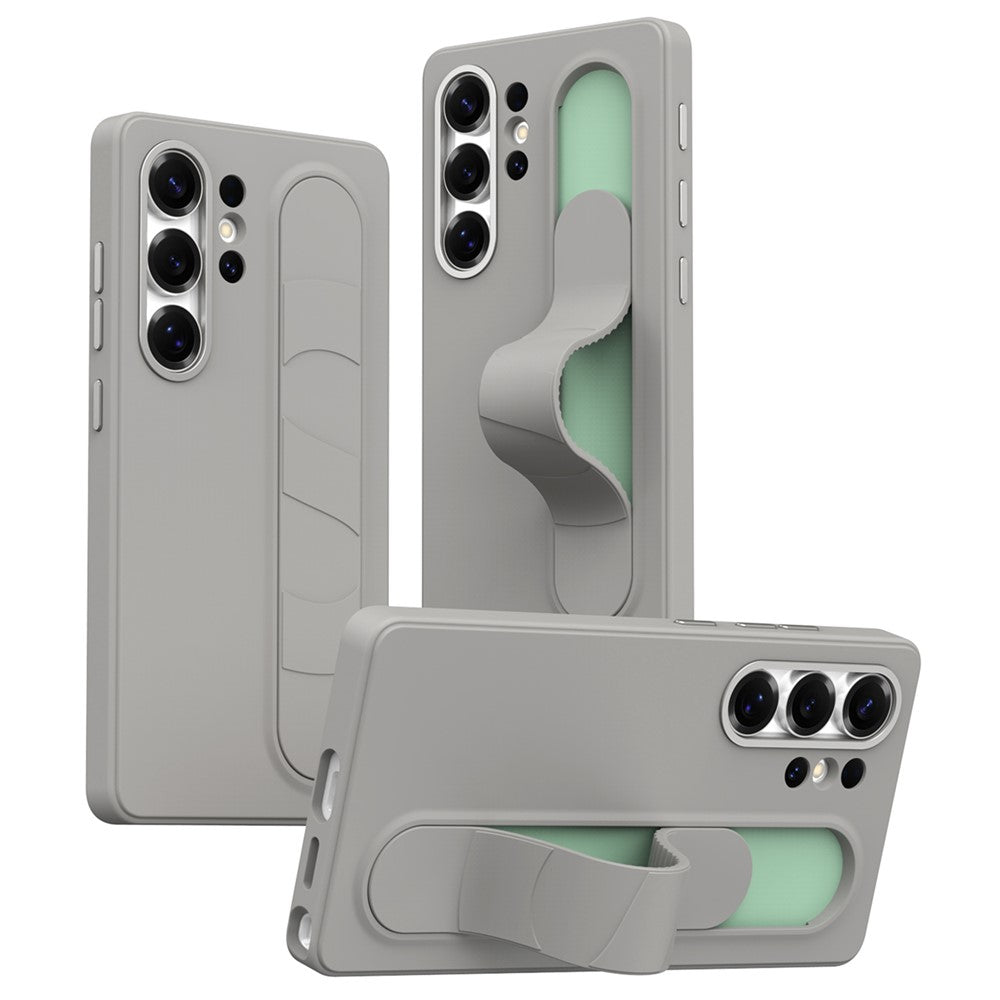 For Samsung Galaxy S23 Ultra Case Customizable Smart Key Control Wristband Kickstand PC + Silicone Phone Cover
