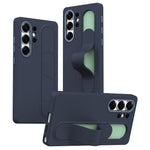 For Samsung Galaxy S24 Ultra Case Customizable Smart Key Control Wristband Kickstand PC + Silicone Phone Cover