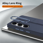 For Samsung Galaxy S24 / S25 Case Customizable Smart Key Control Wristband Kickstand PC + Silicone Phone Cover