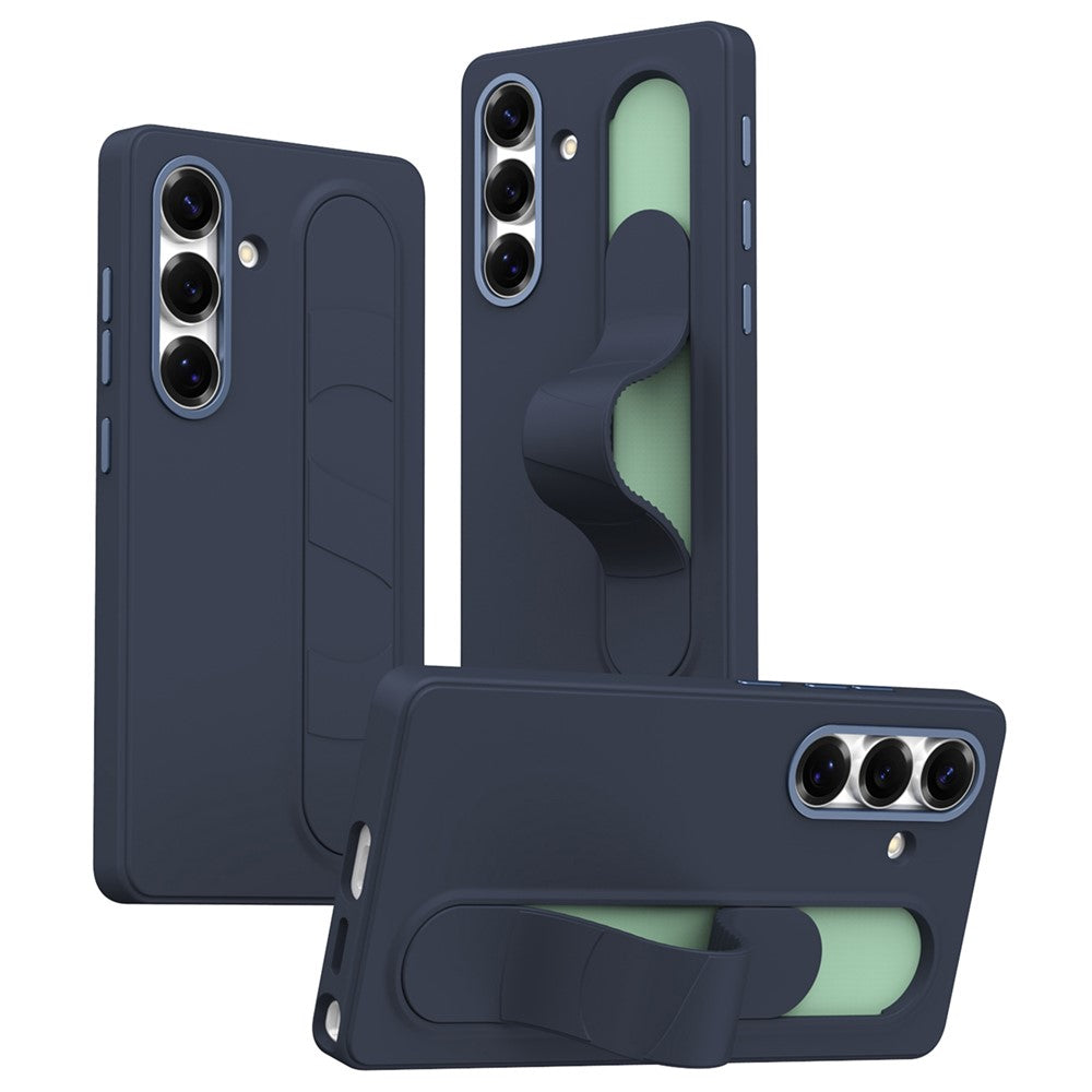 For Samsung Galaxy S25+ Case Customizable Smart Key Control Wristband Kickstand PC + Silicone Phone Cover