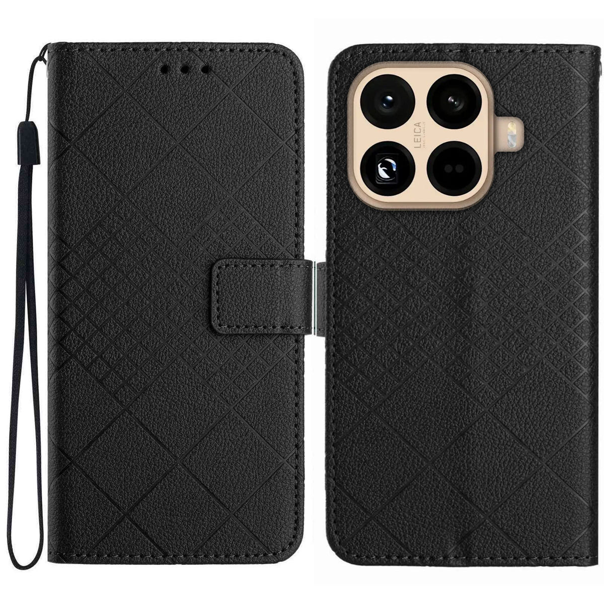 For Xiaomi 15T Pro Case Wallet Imprint PU Leather Flip Folio Phone Cover