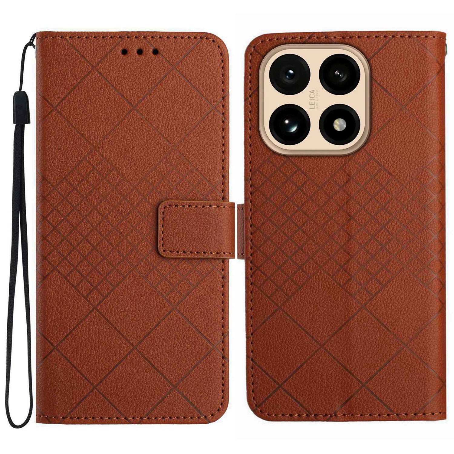 For Xiaomi 15T Case Wallet Imprint PU Leather Flip Folio Phone Cover