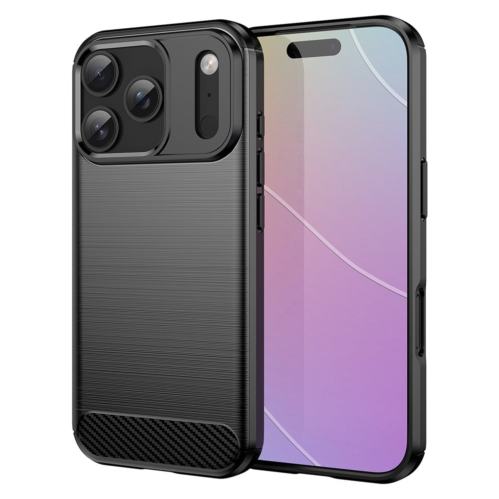 AMORUS For iPhone 17 Pro Case Carbon Fiber Texture Brushed Protective Phone Cover