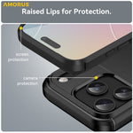 AMORUS For iPhone 17 Pro Case Carbon Fiber Texture Brushed Protective Phone Cover
