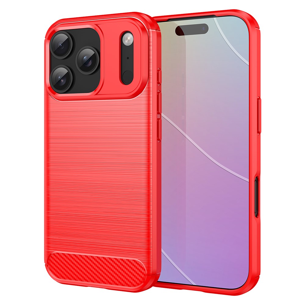 AMORUS For iPhone 17 Pro Case Carbon Fiber Texture Brushed Protective Phone Cover