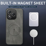 WANLONFENG For Honor 400 Lite 5G Magnetic Case  SD1 Series Nappa Texture PC TPU Phone Cover