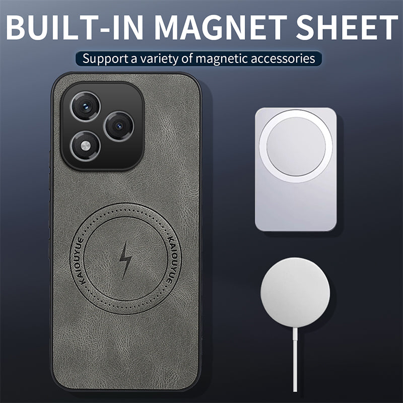WANLONFENG For Honor 400 Lite 5G Magnetic Case  SD1 Series Nappa Texture PC TPU Phone Cover