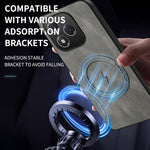 WANLONFENG For Honor 400 Lite 5G Magnetic Case  SD1 Series Nappa Texture PC TPU Phone Cover
