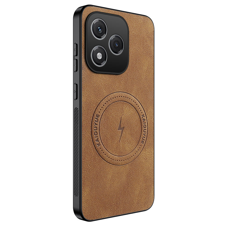 WANLONFENG For Honor 400 Lite 5G Magnetic Case  SD1 Series Nappa Texture PC TPU Phone Cover