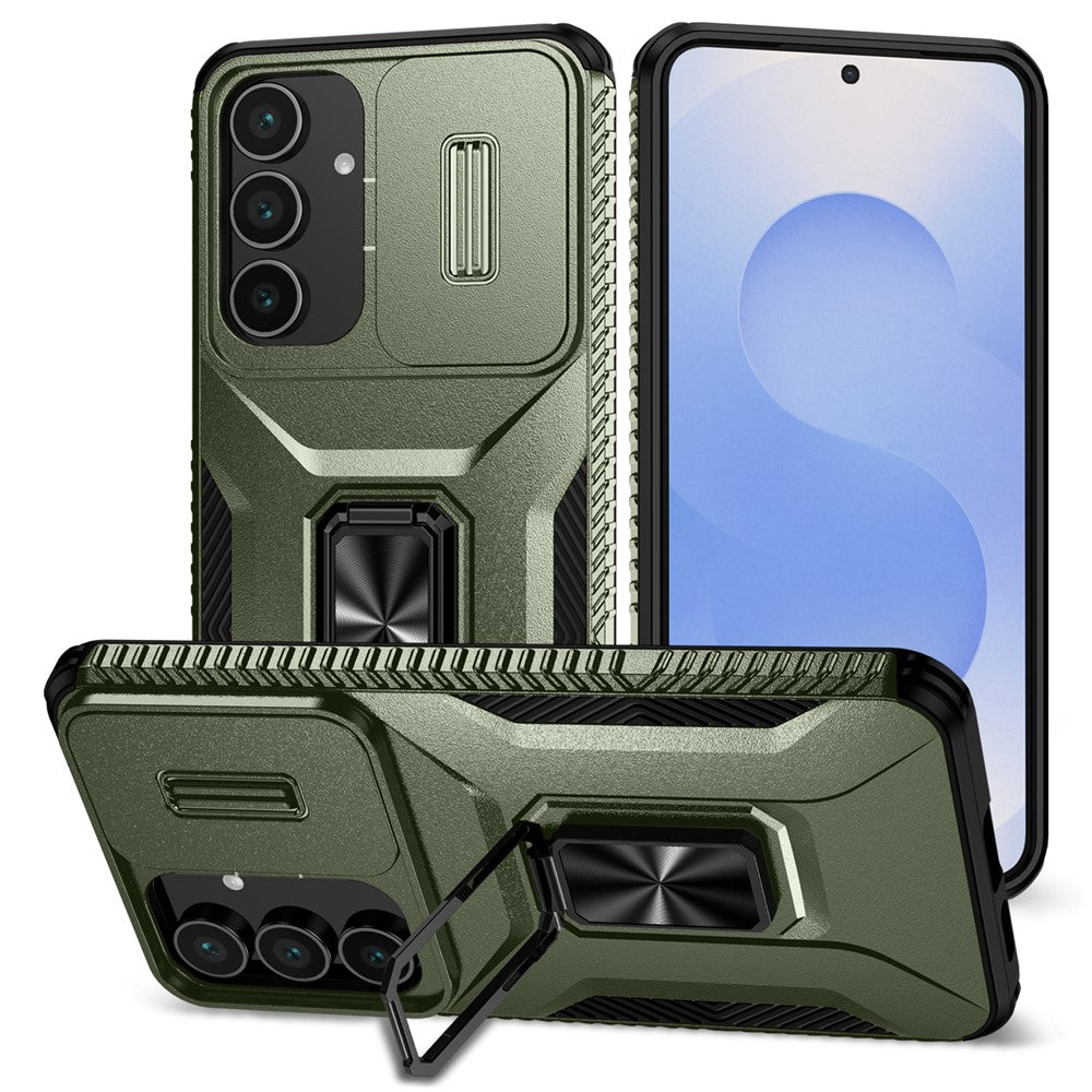 Samsung Galaxy S26 FE / S25 FE-skal med Camshield-støtte, TPU + PC, skridsikkert mobilskal