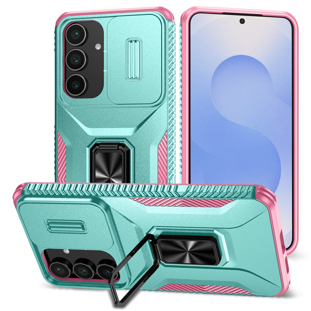 Samsung Galaxy S26 FE / S25 FE-skal med Camshield-støtte, TPU + PC, skridsikkert mobilskal