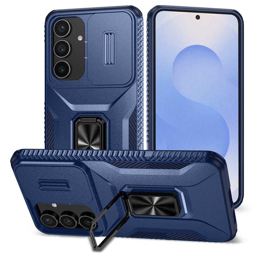 Samsung Galaxy S26 FE / S25 FE-skal med Camshield-støtte, TPU + PC, skridsikkert mobilskal