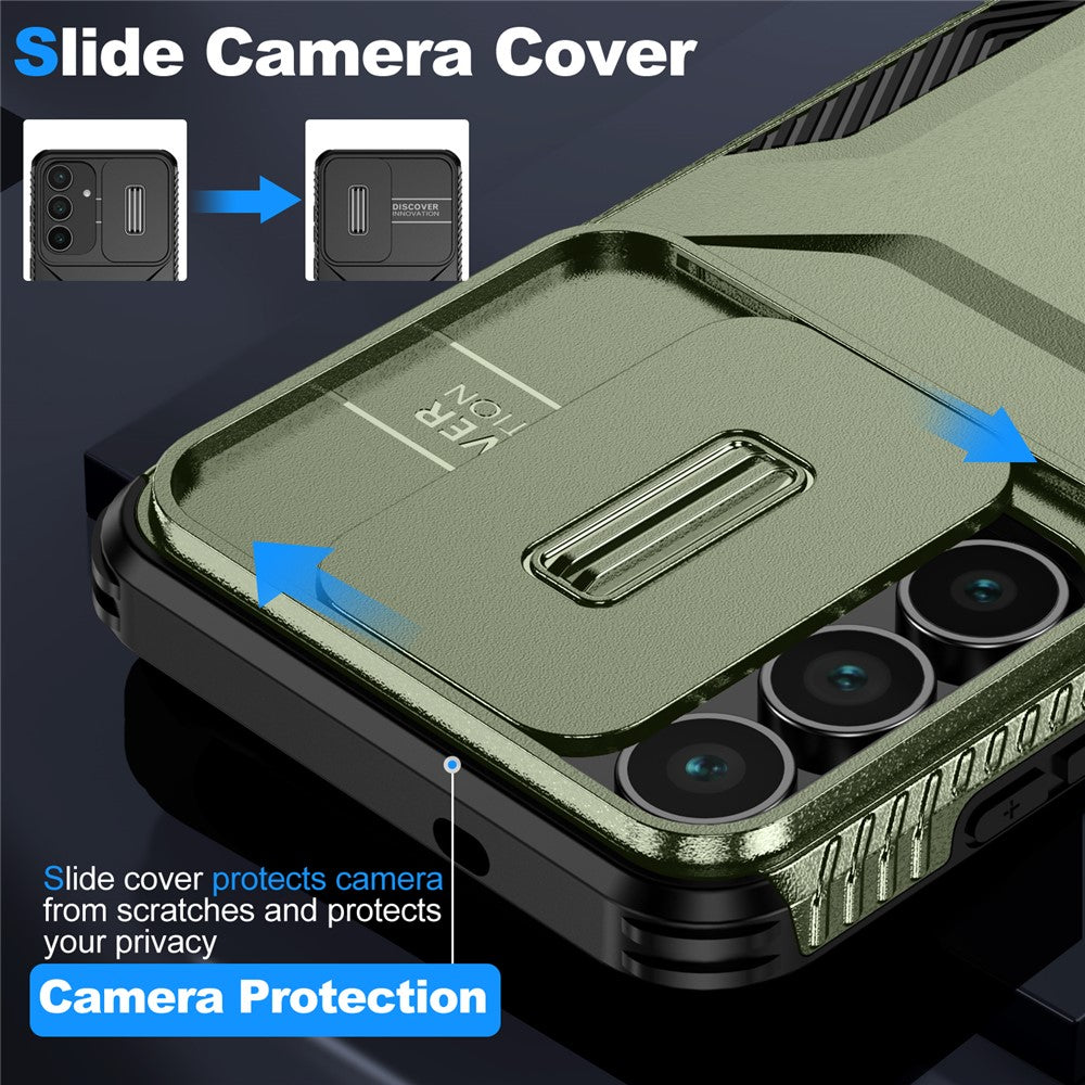 Samsung Galaxy S26 FE / S25 FE-skal Camshield TPU + PC-mobilskal Halkfri sidokant