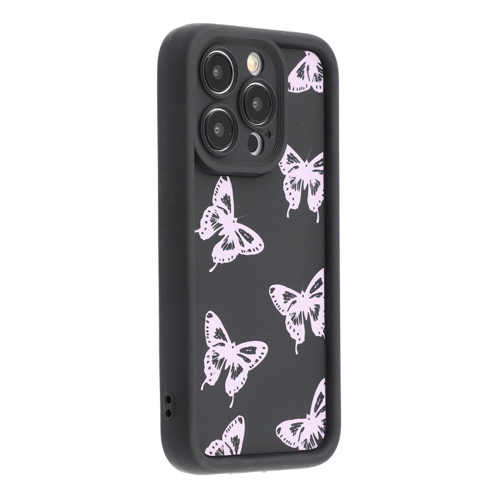For iPhone 15 Pro Case Butterfly Print TPU Shockproof Phone Back Cover