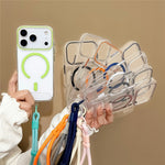 For iPhone 17 Pro Max Case Compatible with MagSafe Hard PC Phone Back Cover with Wrist Strap