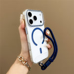 For iPhone 17 Pro Max Case Compatible with MagSafe Hard PC Phone Back Cover with Wrist Strap