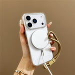 For iPhone 17 Pro Max Case Compatible with MagSafe Hard PC Phone Back Cover with Wrist Strap
