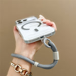 For iPhone 17 Pro Max Case Compatible with MagSafe Hard PC Phone Back Cover with Wrist Strap