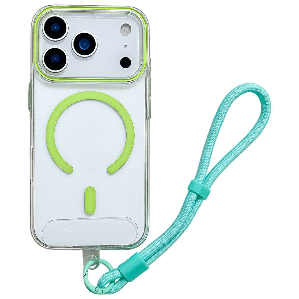 For iPhone 17 Pro Max Case Compatible with MagSafe Hard PC Phone Back Cover with Wrist Strap