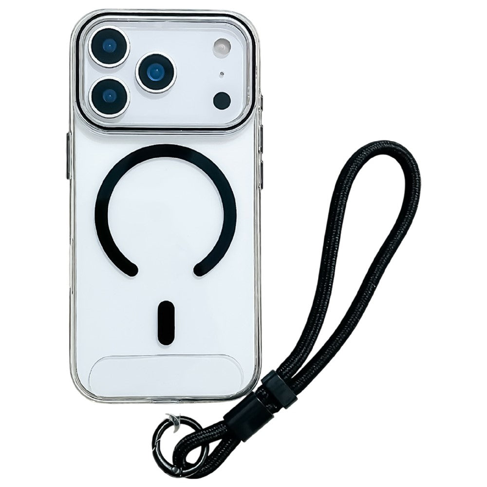 For iPhone 17 Pro Max Case Compatible with MagSafe Hard PC Phone Back Cover with Wrist Strap