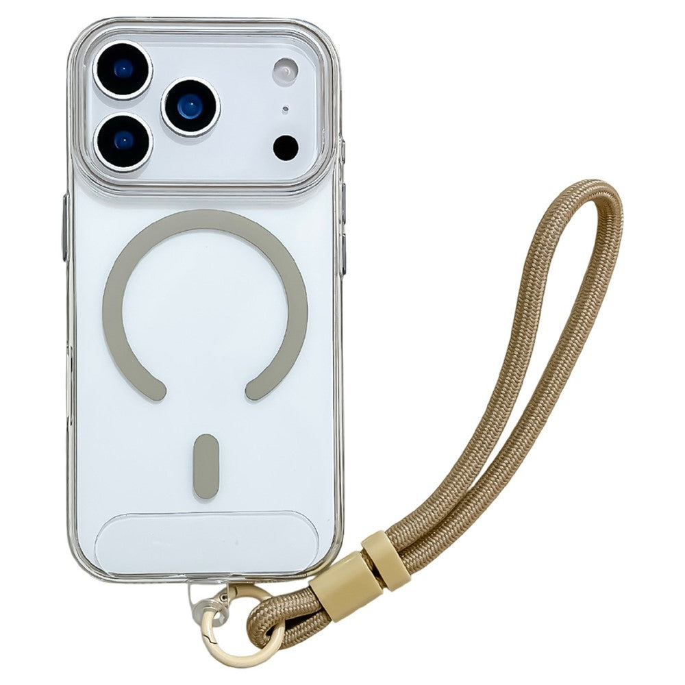 For iPhone 17 Pro Max Case Compatible with MagSafe Hard PC Phone Back Cover with Wrist Strap