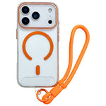 For iPhone 17 Pro Max Case Compatible with MagSafe Hard PC Phone Back Cover with Wrist Strap