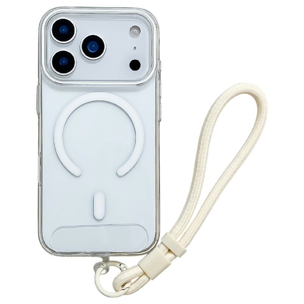 For iPhone 17 Pro Max Case Compatible with MagSafe Hard PC Phone Back Cover with Wrist Strap