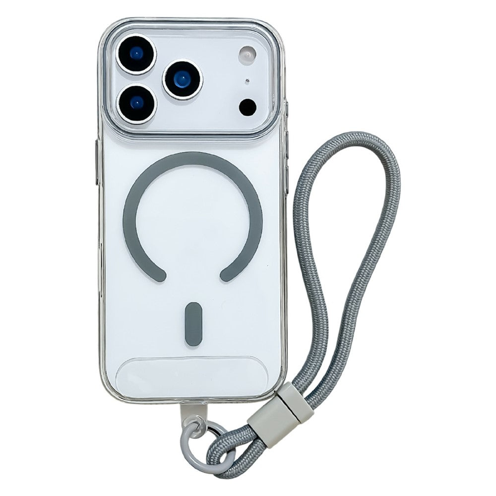 For iPhone 17 Pro Max Case Compatible with MagSafe Hard PC Phone Back Cover with Wrist Strap