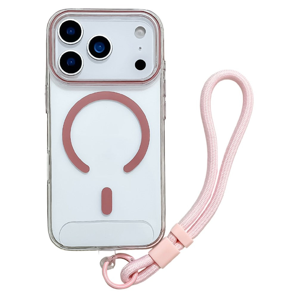 For iPhone 17 Pro Max Case Compatible with MagSafe Hard PC Phone Back Cover with Wrist Strap