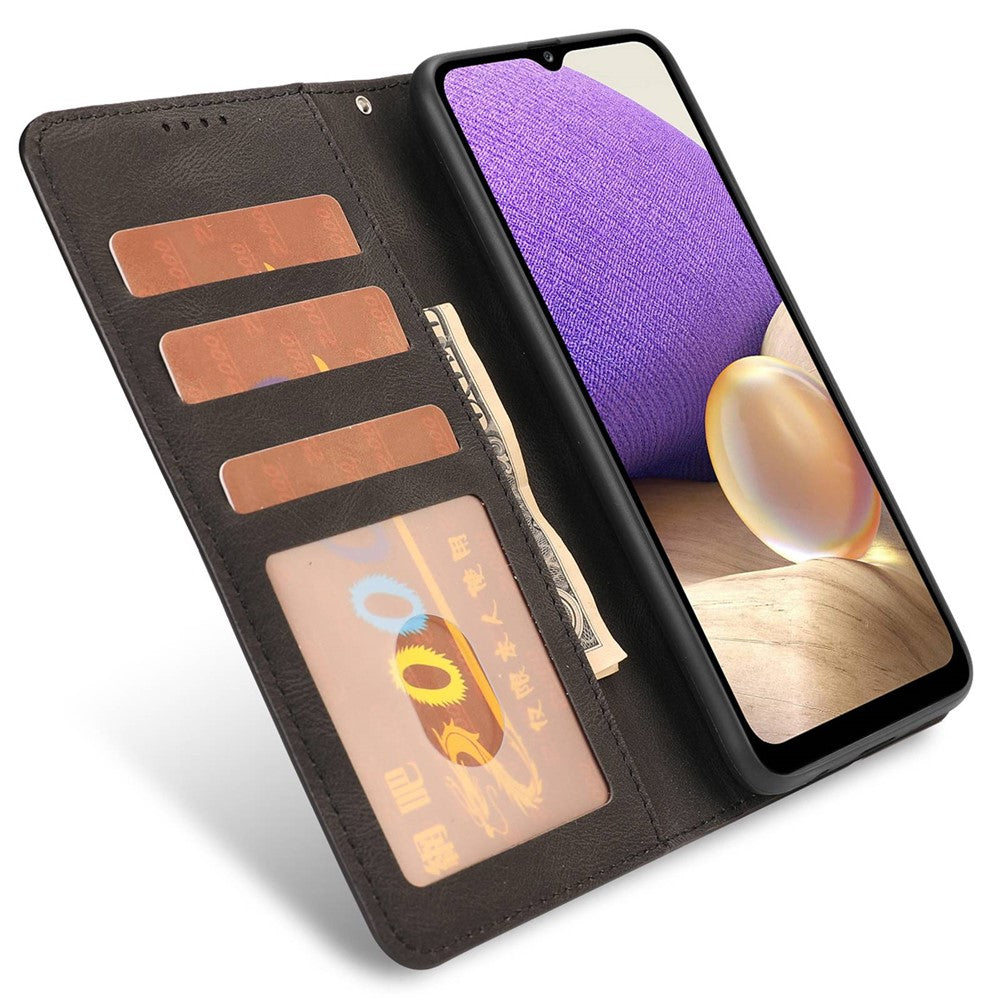 For Samsung Galaxy A22e / A23e / A23s / A23 5G (Japanese Version) PU Leather Wallet Phone Case Anti-scratch Protective Stand Cover with Strap