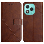 For Honor 400 Lite 5G Case Line Pattern Wallet Leather Phone Cover with Wrist Strap