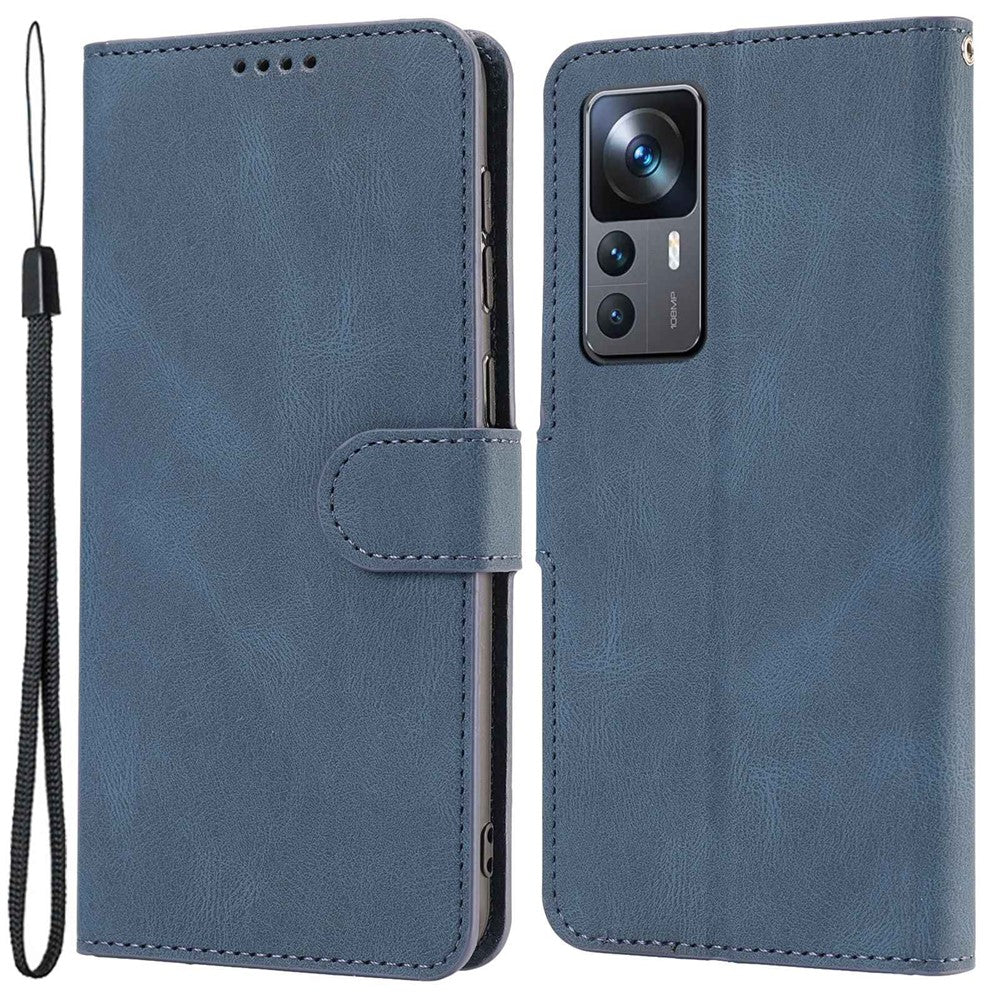 Xiaomi 12T 5G / 12T Pro 5G / Redmi K50 Ultra 5G PU-läder + TPU stötsäkert plånboksfodral Folio Flip Stand-mobilskal med rem