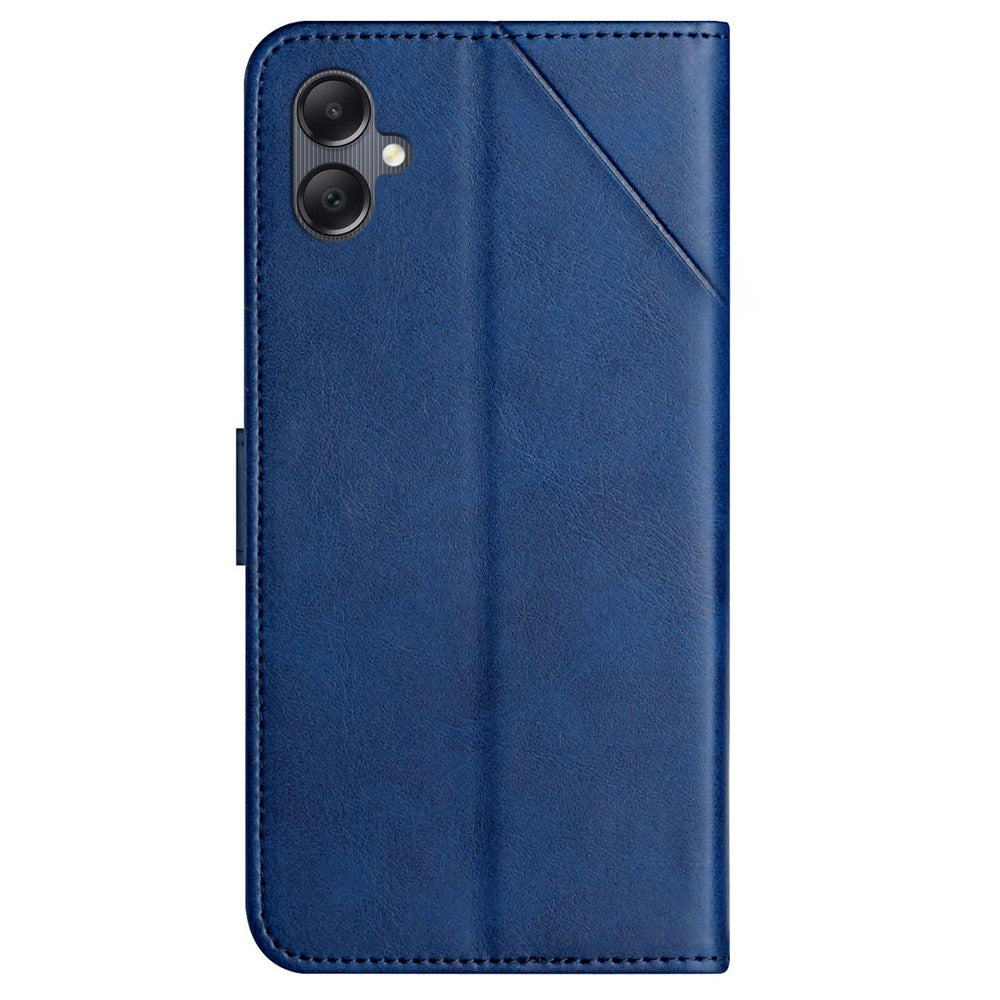 For Samsung Galaxy A08 5G / A07 4G Case Line Pattern Wallet Leather Phone Cover with Wrist Strap
