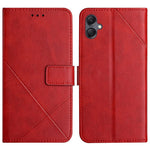 For Samsung Galaxy A08 5G / A07 4G Case Line Pattern Wallet Leather Phone Cover with Wrist Strap