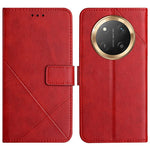 Leather Case For Honor X60 Pro 5G  /  X9c 5G  /  Magic7 Lite 5G Line Pattern Wallet Phone Cover with Wrist Strap