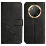 Leather Case For Honor X60 Pro 5G  /  X9c 5G  /  Magic7 Lite 5G Line Pattern Wallet Phone Cover with Wrist Strap