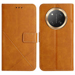 Leather Case For Honor X60 Pro 5G  /  X9c 5G  /  Magic7 Lite 5G Line Pattern Wallet Phone Cover with Wrist Strap