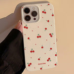 For iPhone 14 Pro Max Case Unique Cherry Pattern Printing TPU Phone Back Cover