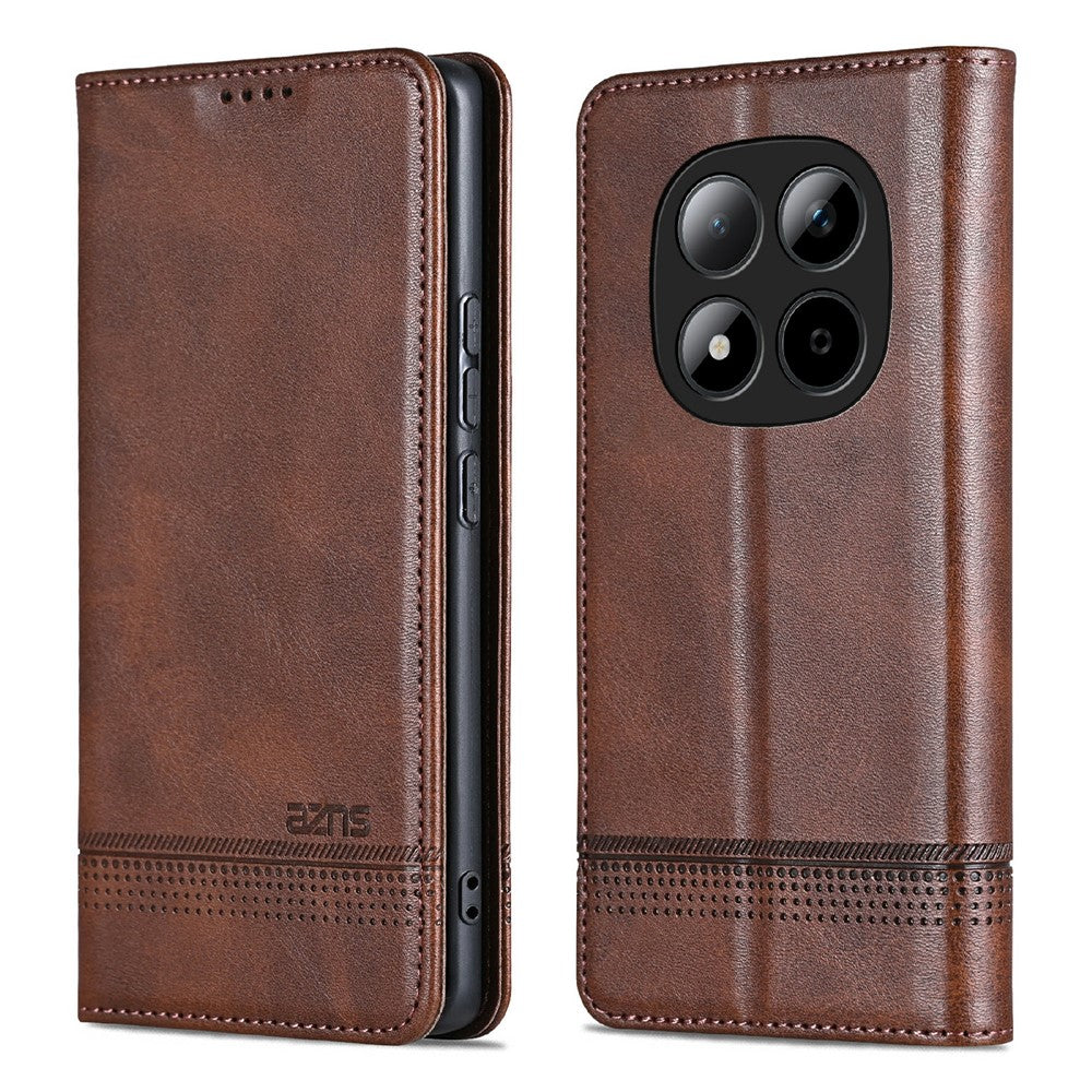 AZNS För Xiaomi Redmi Note 15 Pro 5G (Global) Skal Plånboksfodral i Kohudstruktur av PU-läder