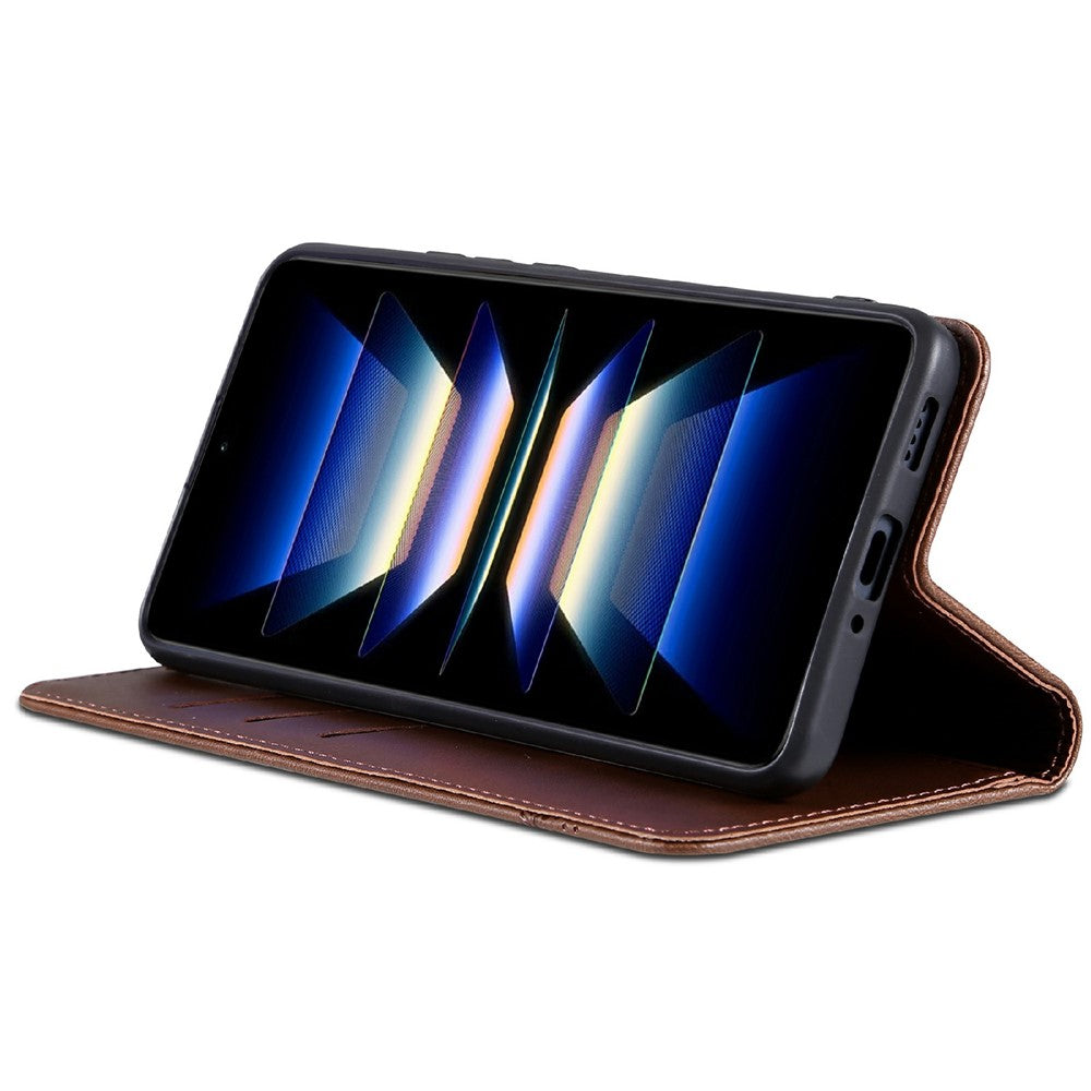 AZNS For Xiaomi Redmi Note 15 Pro 5G (Global) Case Cowhide Texture PU Leather Wallet Phone Cover