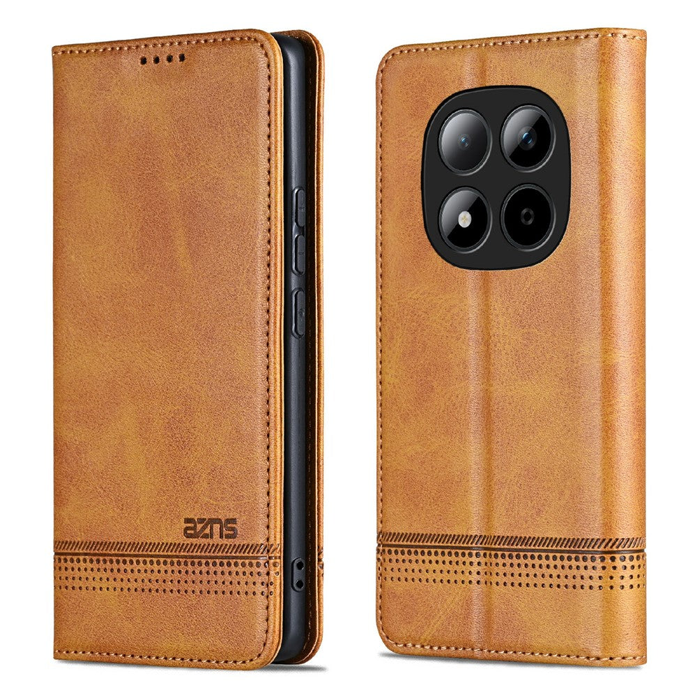 AZNS För Xiaomi Redmi Note 15 Pro 5G (Global) Skal Plånboksfodral i Kohudstruktur av PU-läder