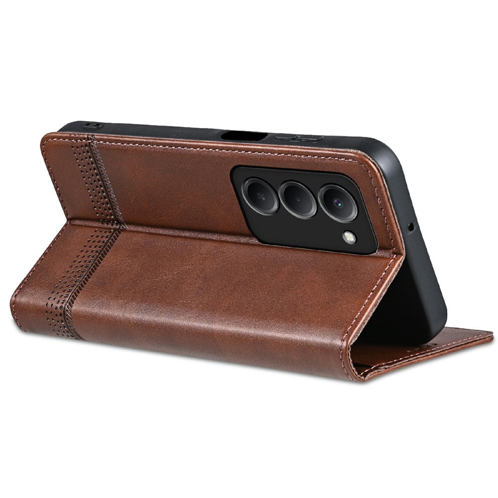AZNS For Xiaomi Redmi 15 4G (EU) (171mm) Case Cowhide Texture PU Leather Wallet Phone Cover