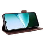 For Xiaomi Redmi 15C 4G (Global) (171mm)  /  Poco C85 4G (171mm) Case Leather Wallet Flip Phone Cover with Hardware Decor