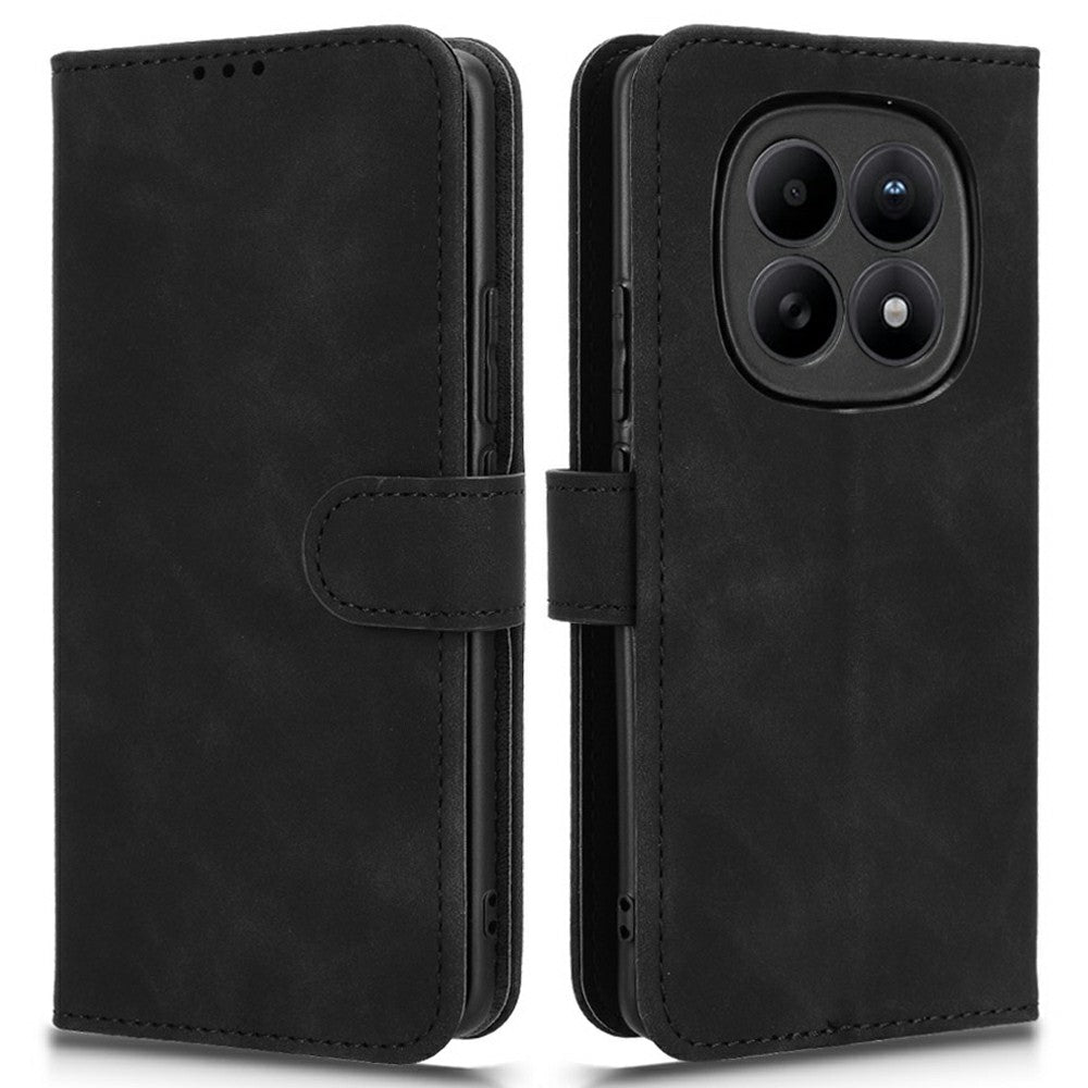 Xiaomi Poco M8 5G / Redmi Note 15 5G (Global) læderetui med skin-feel, stødsikkert pungeetui med flipfunktion