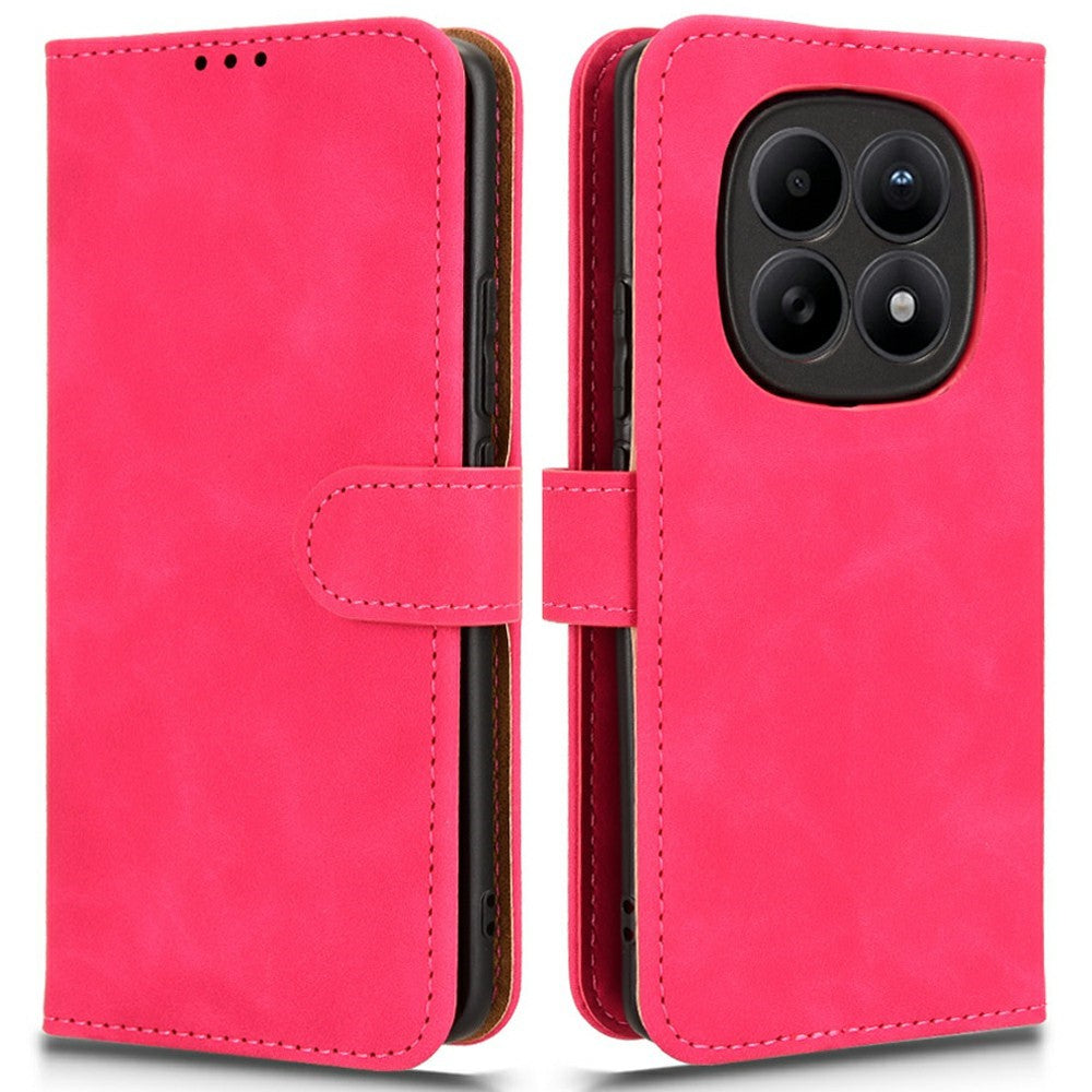 Xiaomi Poco M8 5G / Redmi Note 15 5G (Global) læderetui med skin-feel, stødsikkert pungeetui med flipfunktion