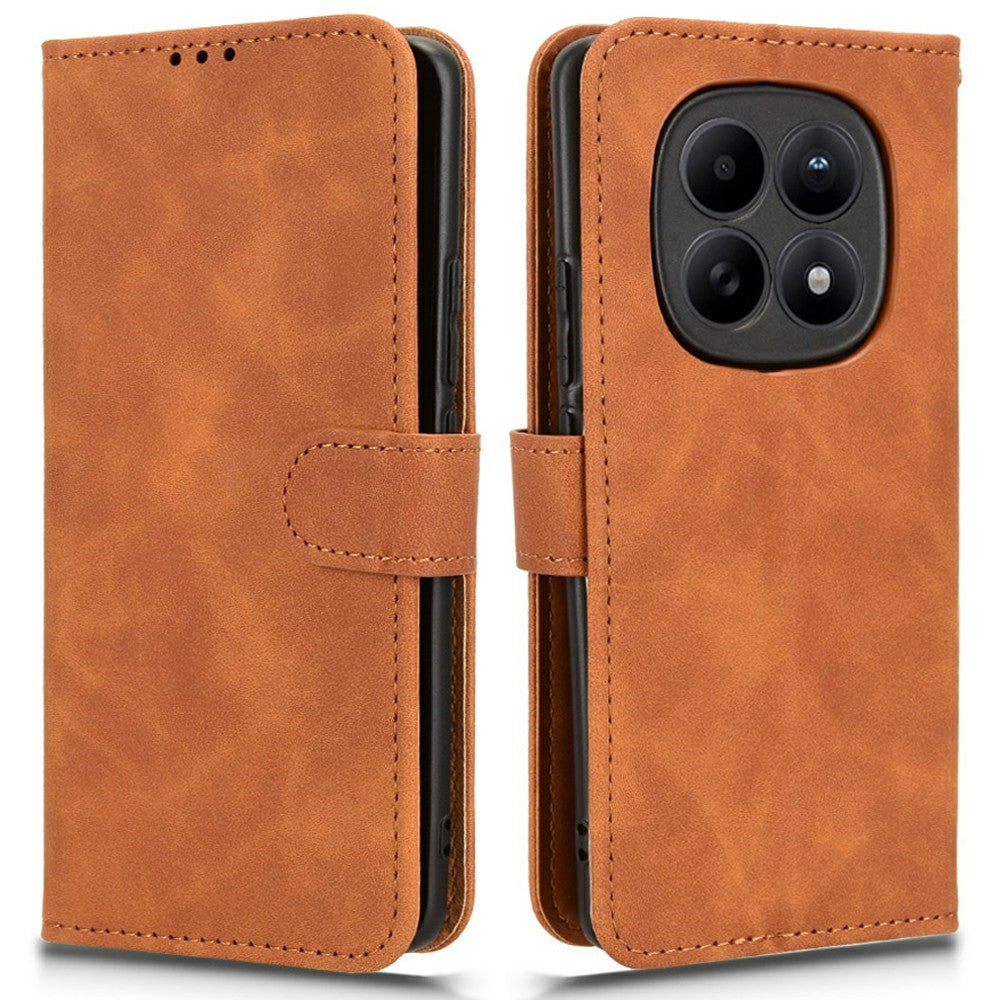 Xiaomi Poco M8 5G / Redmi Note 15 5G (Global) læderetui med skin-feel, stødsikkert pungeetui med flipfunktion
