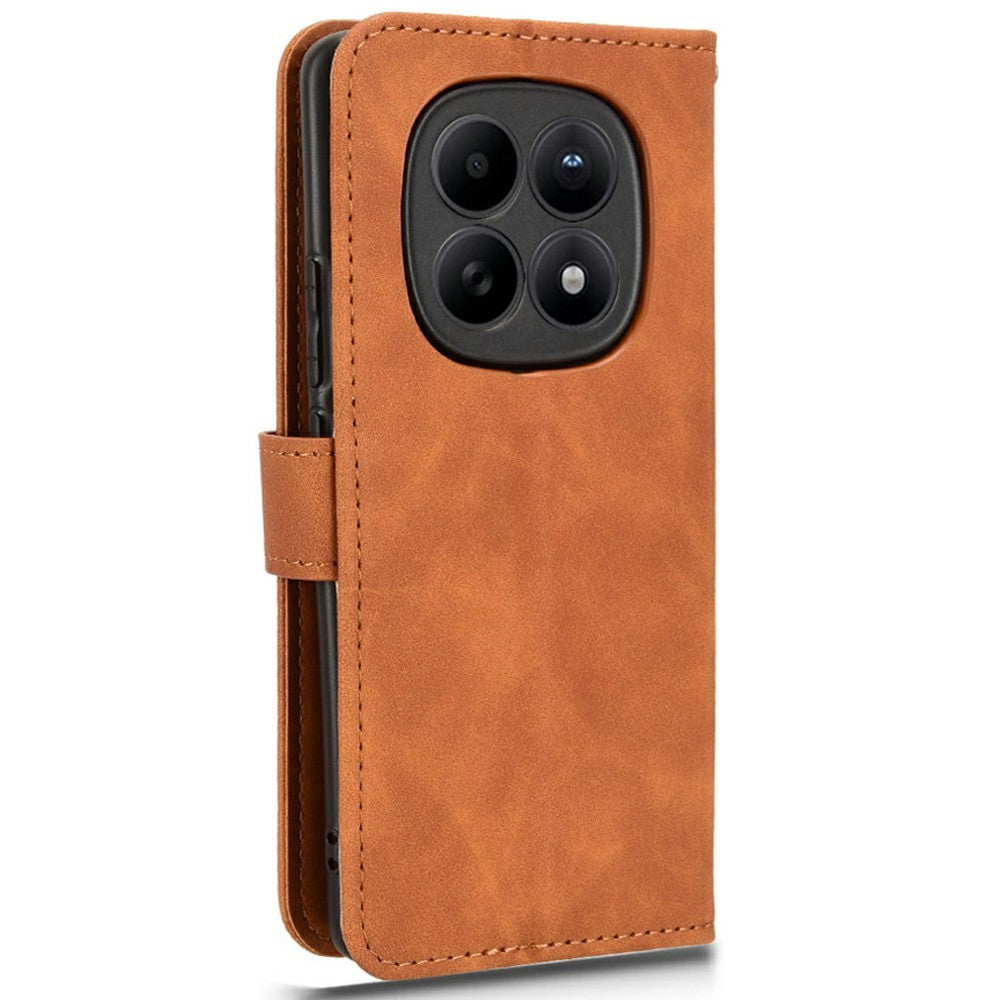 Xiaomi Poco M8 5G / Redmi Note 15 5G (Global) læderetui med skin-feel, stødsikkert pungeetui med flipfunktion