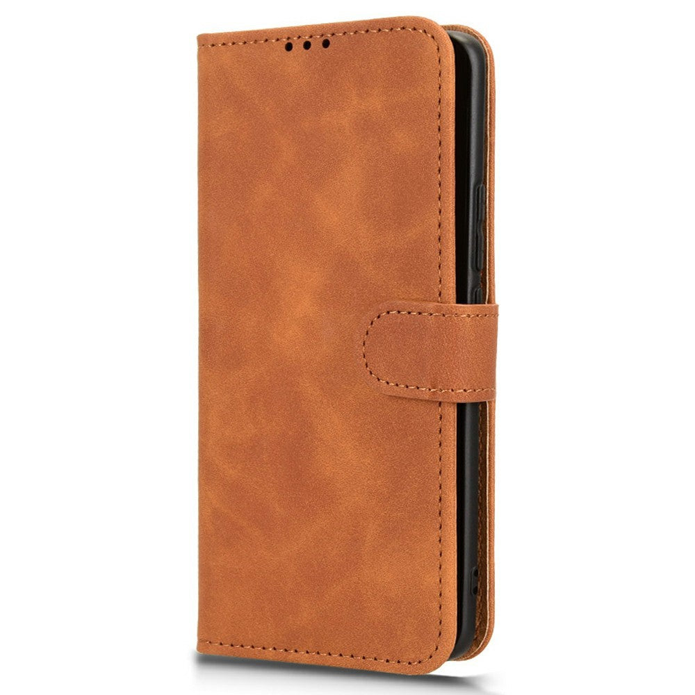 Xiaomi Poco M8 5G / Redmi Note 15 5G (Global) læderetui med skin-feel, stødsikkert pungeetui med flipfunktion